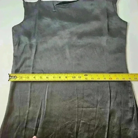 AX Paris Plain Black Slip Dress Slit Bottom Dress Adjustable Straps Size 14 NWT - Picture 6 of 9